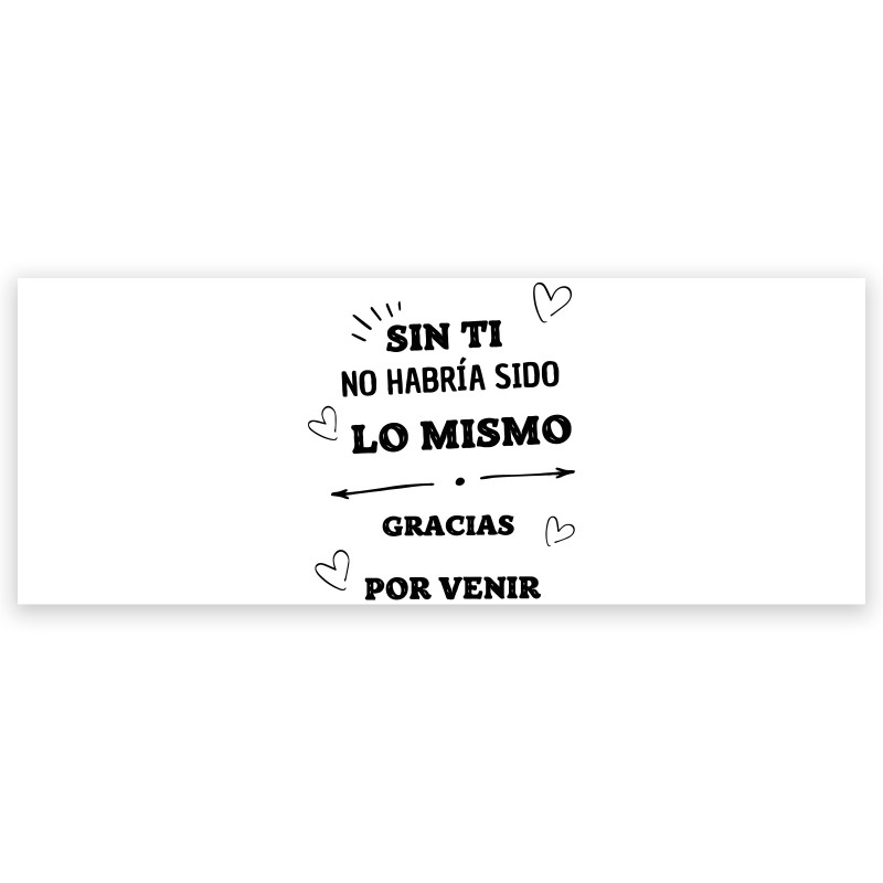 Adesivo 5 x 13 cm com frase de agradecimento