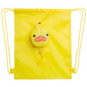 óculos de sol brancos infantis e bola de praia com mochila de pato