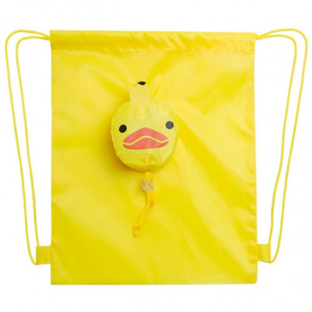 óculos de sol brancos infantis e bola de praia com mochila de pato