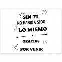 Adesivo transparente 5 x 7 cm com frase de agradecimento
