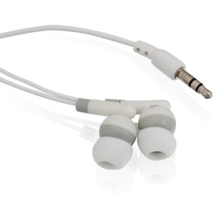 Fones de ouvido vermelhos em estojo personalizado com adesivo para formatura de menina