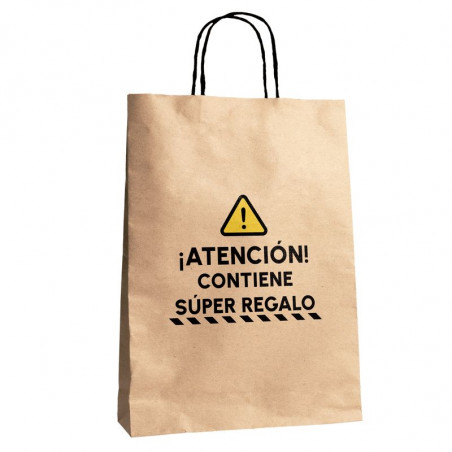 Saco de papel kraft com mensagem simpática