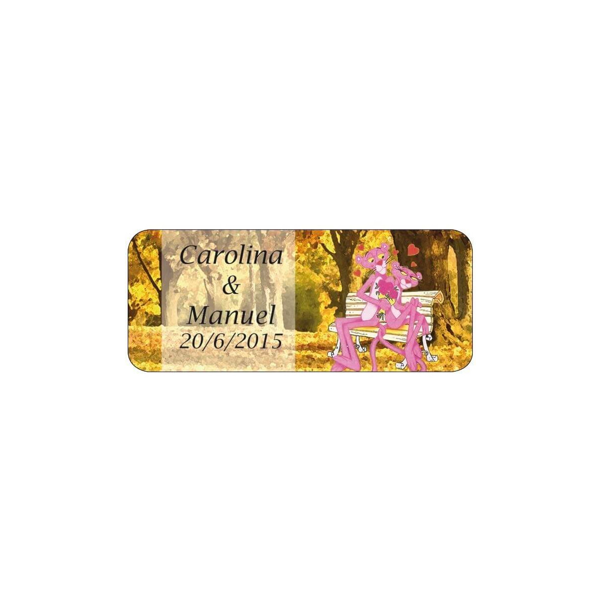 Etiquetas personalizadas da Pantera Cor de Rosa