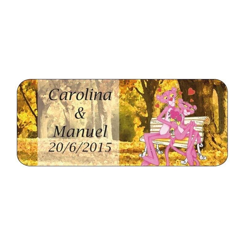 Etiquetas personalizadas da Pantera Cor de Rosa