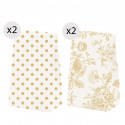 Conjunto de 4 bolsas com dois designs diferentes para apresentação tamanho M