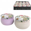 Caixa de metal com tampa motivos florais