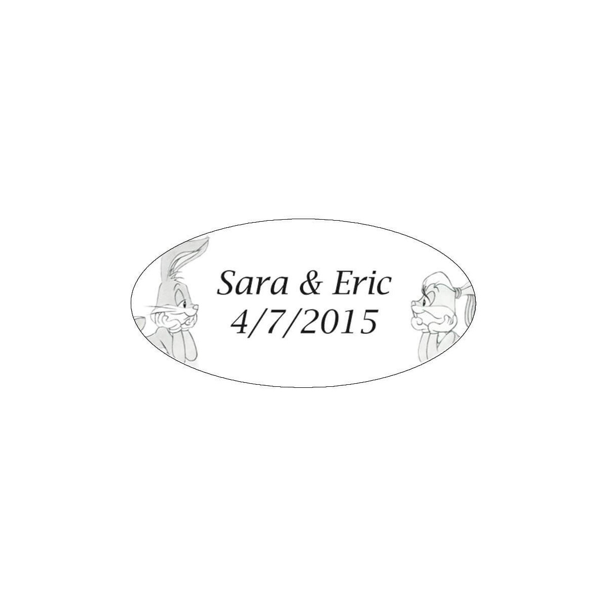 Adesivos de coelho personalizados