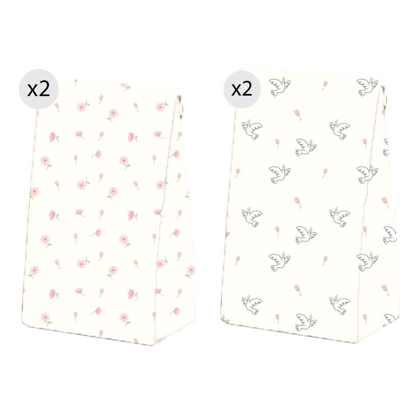 Pacote com 4 bolsas para comunhão de menina