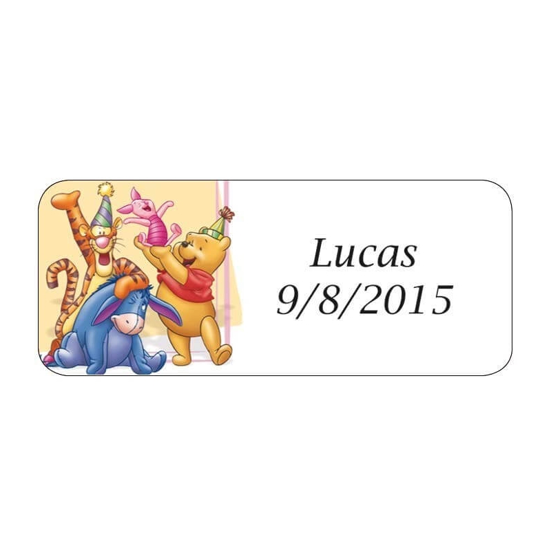 Etiquetas infantis winnie the pooh