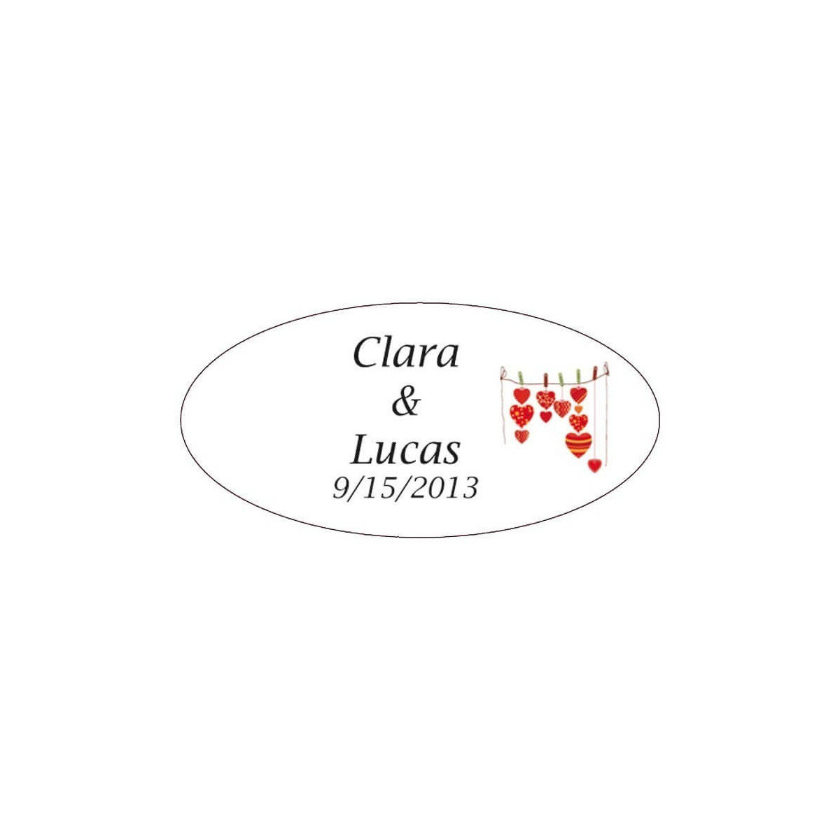 Adesivos de amor personalizados