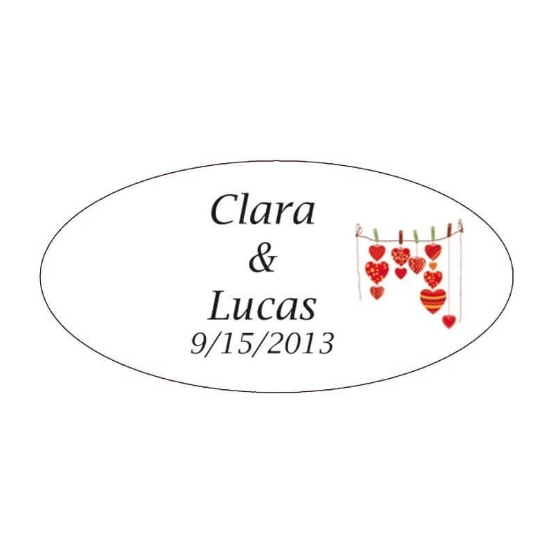 Adesivos de amor personalizados