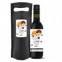 Botelha de vinho com adesivos para casamentos