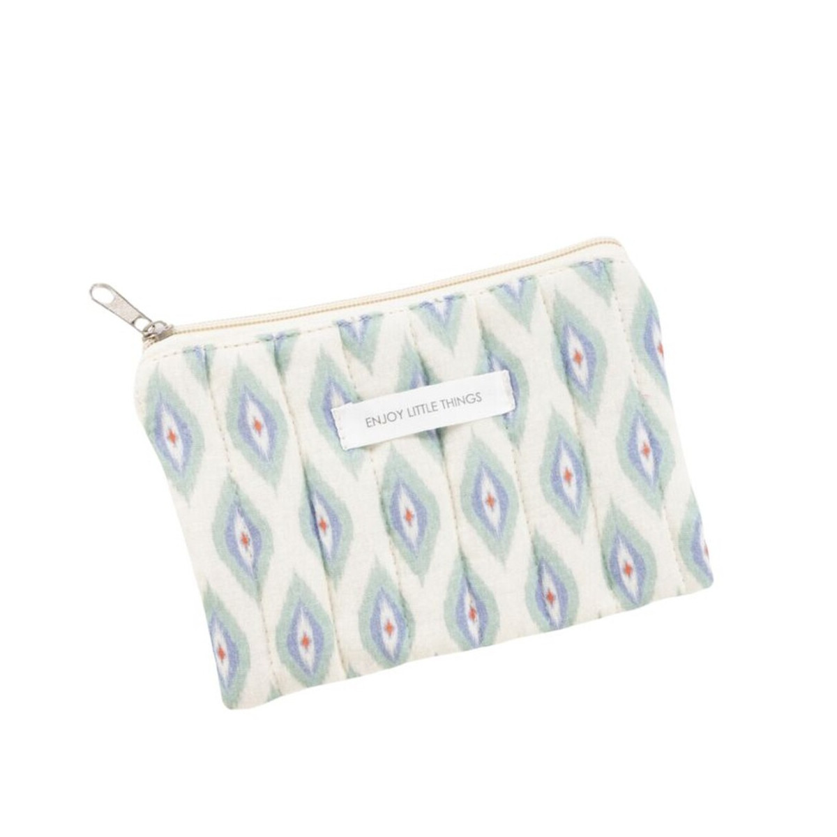 Necessaire de algodão com desenhos geométricos