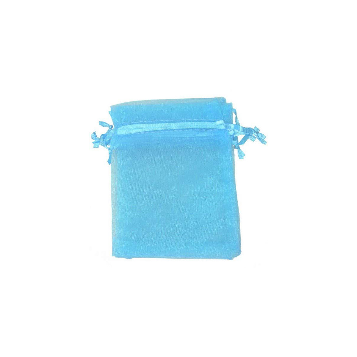 Sacos de organza turquesa 10 x 13