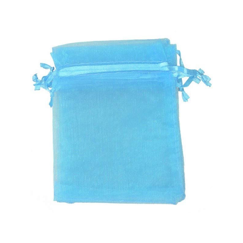 Sacos de organza turquesa 10 x 13