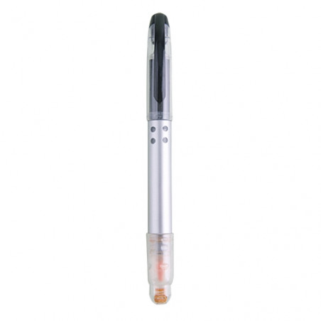 Caneta de gel e marcador laranja para estudar e presentear