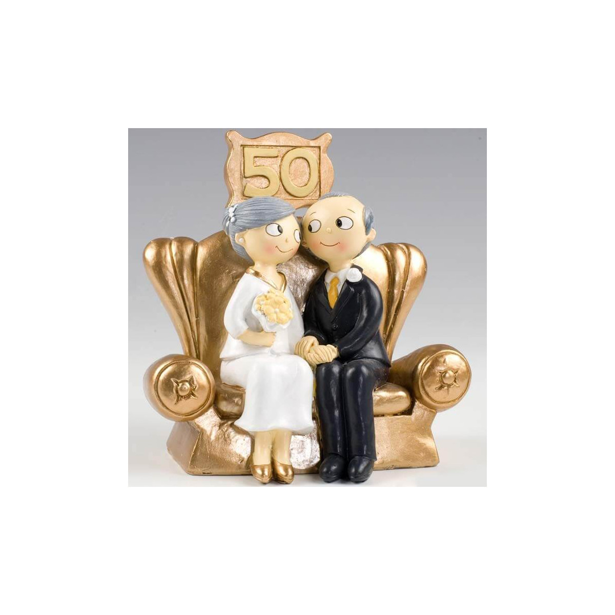 Figuras para bolos de casamento de ouro