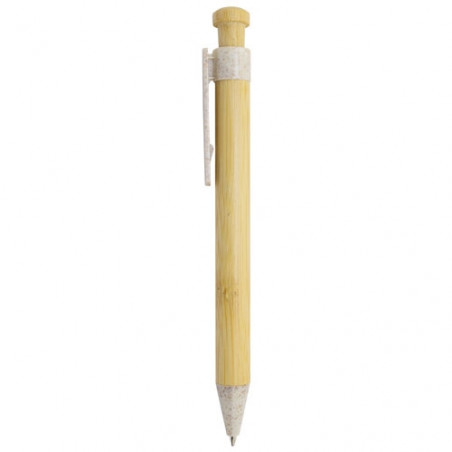 Caneta eco-sustentável de bambu e fibra de trigo para dar de presente