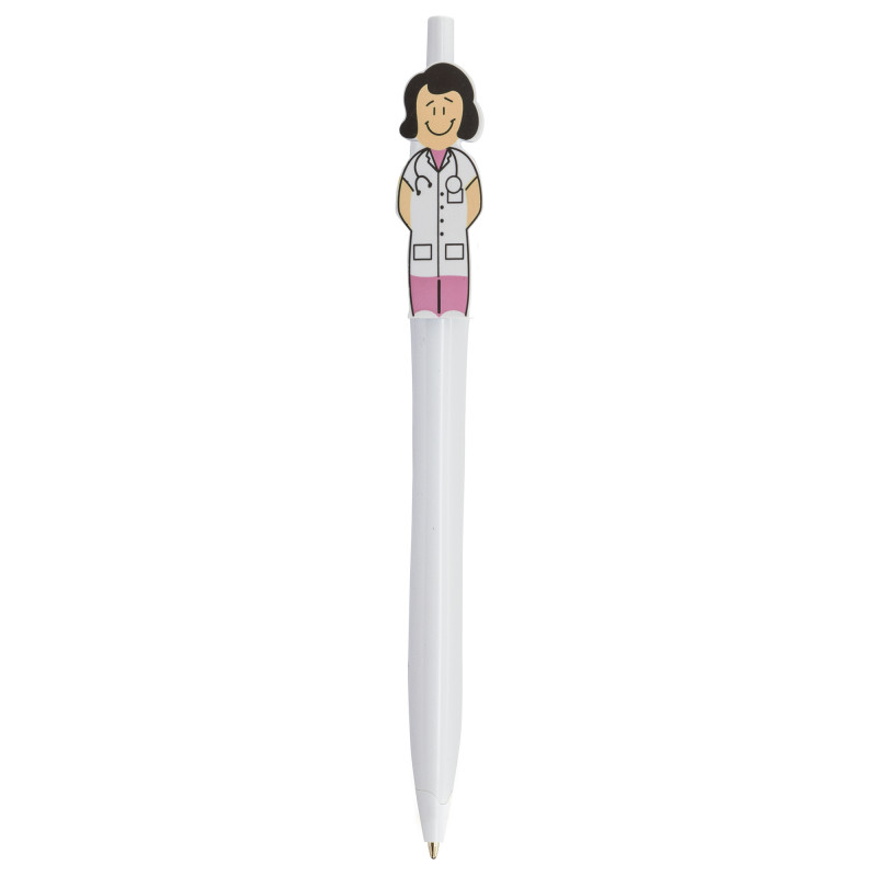 Caneta com figura de Doutora Médica para presentear