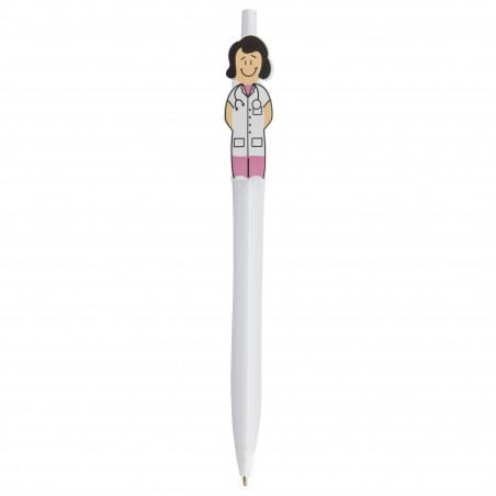 Caneta com figura de Doutora Médica para presentear