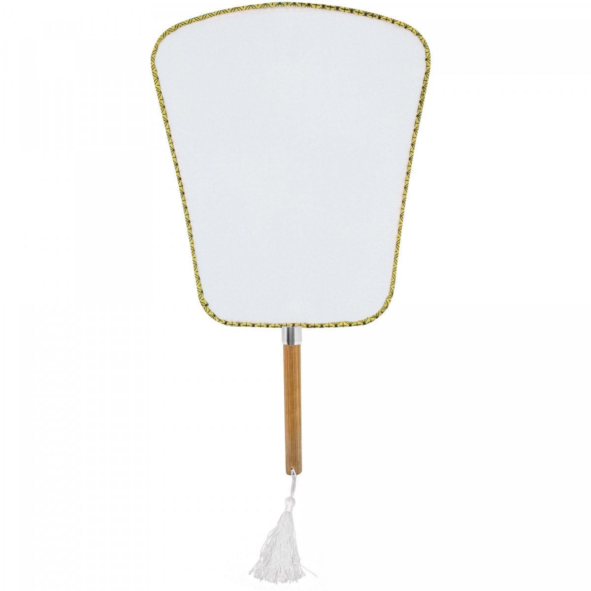 Pai Pai de poliéster branco e alça de bambu estilo asiático para eventos