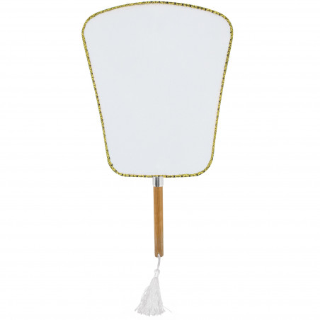 Pai Pai de poliéster branco e alça de bambu estilo asiático para eventos