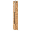 Caneta de cortiça e fibra de trigo com estojo de cortiça para presentear