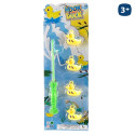Jogo infantil de pesca com patinhos e vara para presente