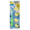 Jogo infantil de pesca com patinhos e vara para presente
