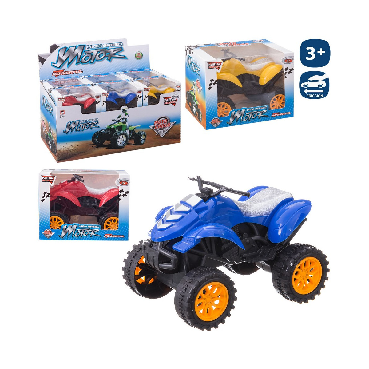 Moto quad infantil com fricção