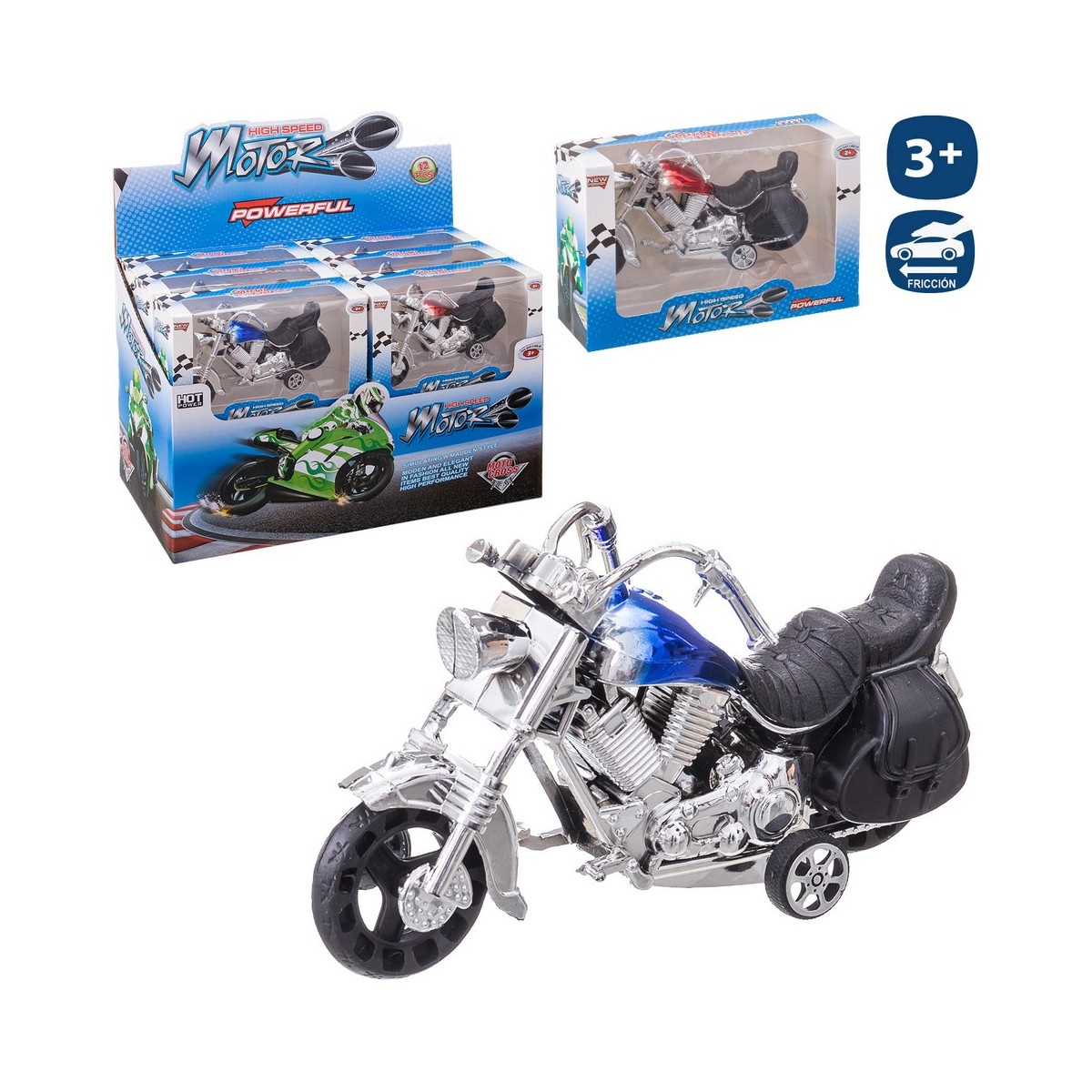Moto chopper criança pequena de fricção