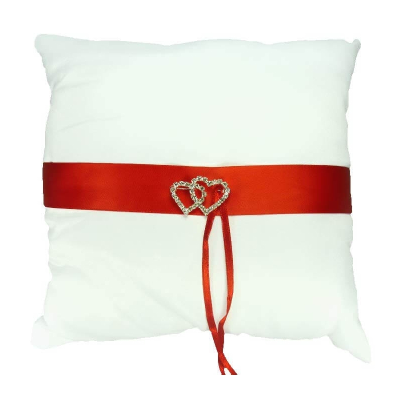 Almofadas vermelhas para casamento
