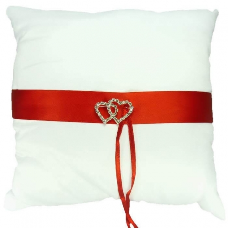 Almofadas vermelhas para casamento