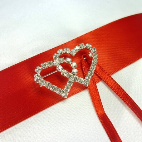 Almofadas vermelhas para casamento