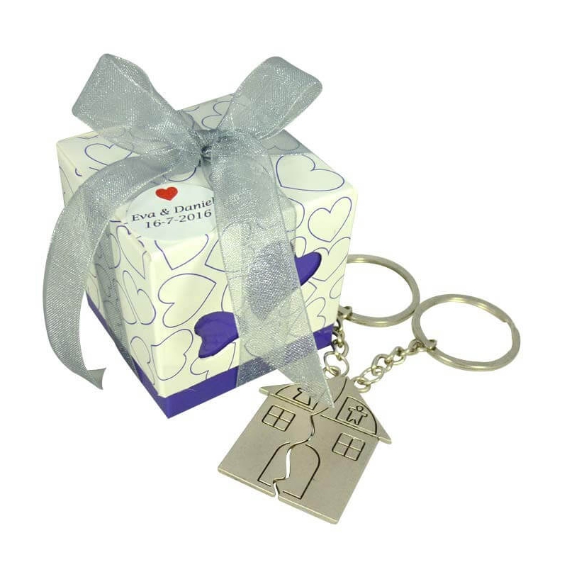 Chaveiros de casamento de metal personalizados