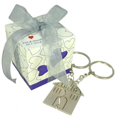 Chaveiros de casamento de metal personalizados