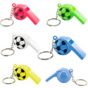 Chaveiros Apito com Design de Futebol Pacote com 5 unidades