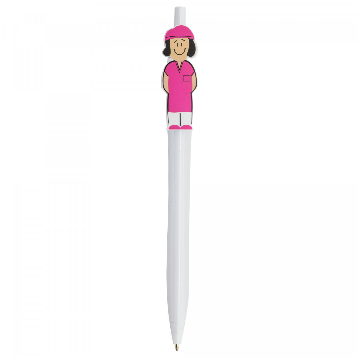 Caneta com figura de enfermeira para presentear