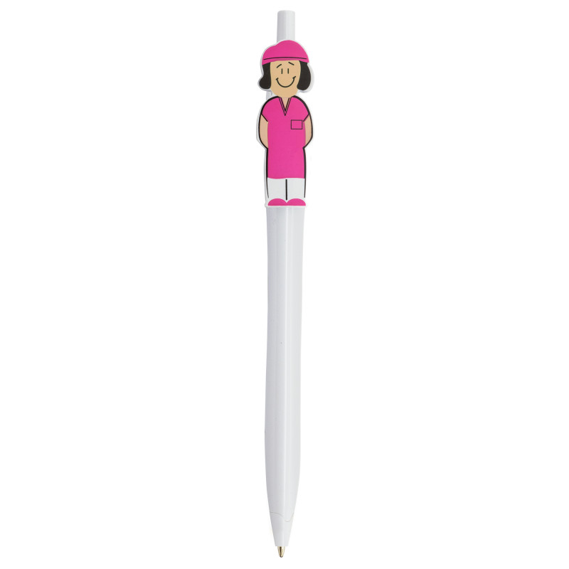 Caneta com figura de enfermeira para presentear