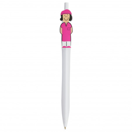 Caneta com figura de enfermeira para presentear