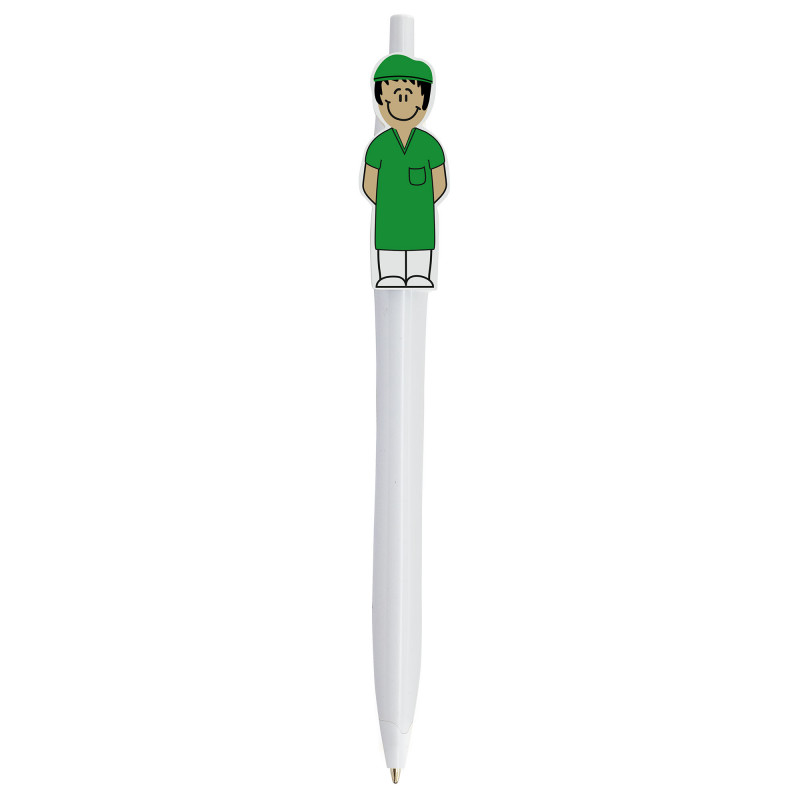 Caneta com figura de enfermeiro para presentear