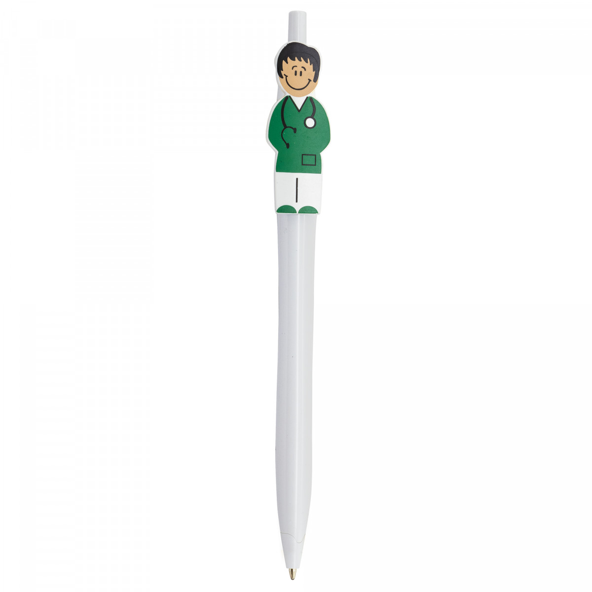 Caneta com figura de médico para presentear