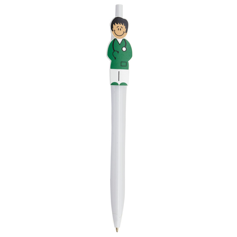 Caneta com figura de médico para presentear