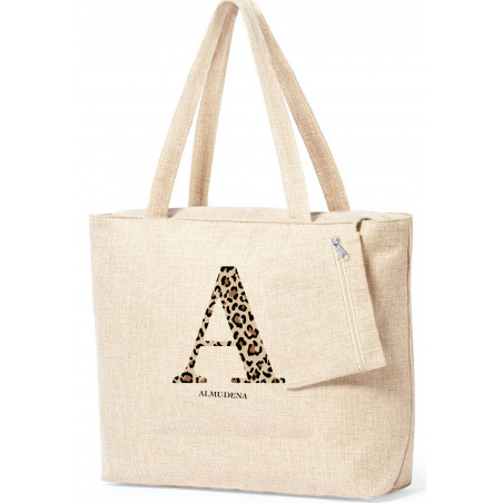 Bolsa personalizada com estampa de oncinha e nome