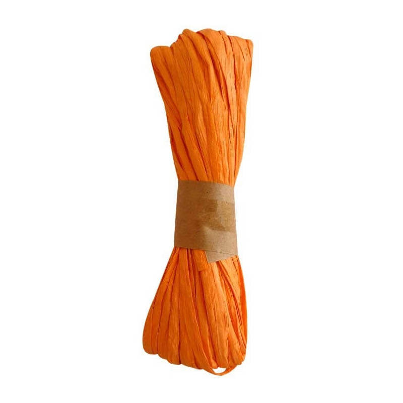 Fita de ráfia para presentes laranja
