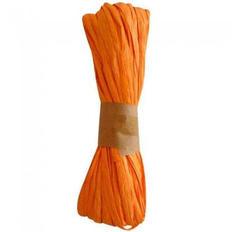 Fita de ráfia para presentes laranja