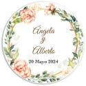 Sementes de flores silvestres em palitos com adesivo personalizado para detalhes