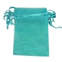 Saquinho de organza turquesa 7 x 10