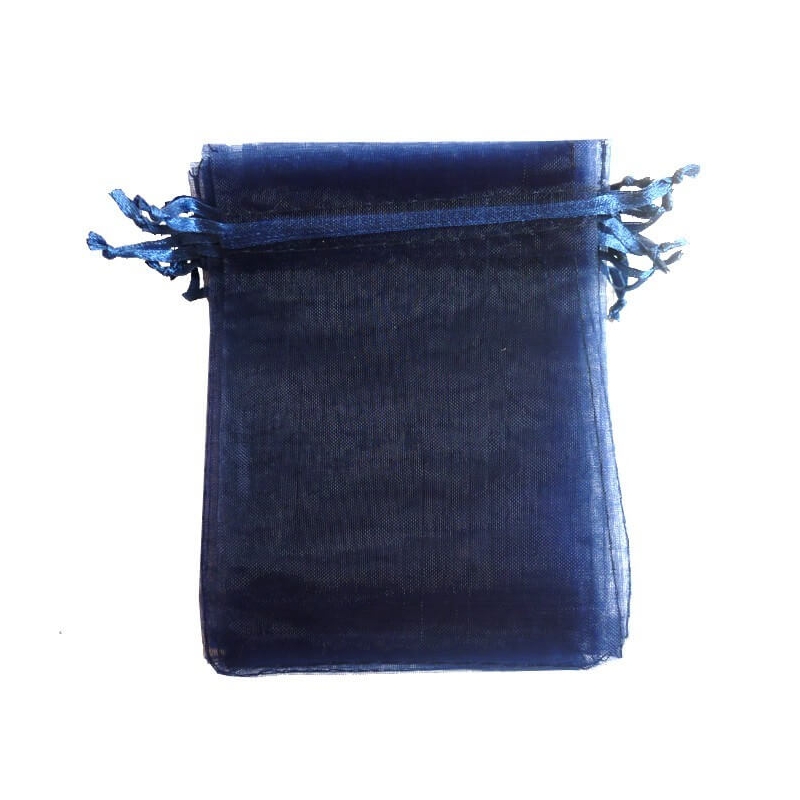 Saco de organza azul marinho 7 x 10