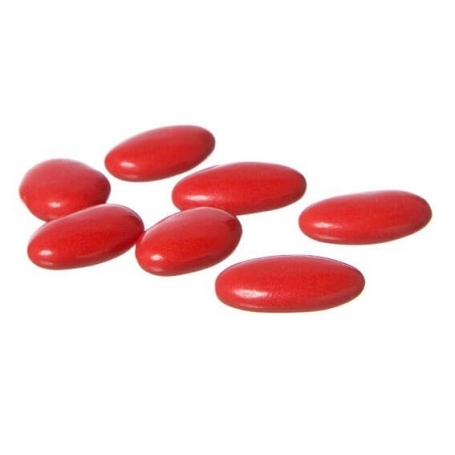 Drageias de chocolate vermelho